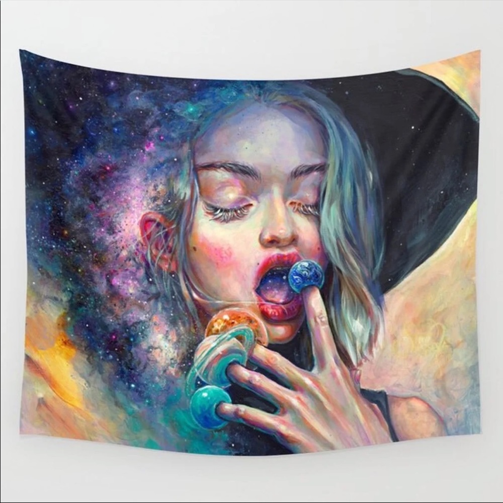 Space girl tapestry